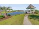 Community gazebo by pond with walking path at 1133 Spalding Ct., Surfside Beach, SC 29575