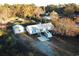 Aerial view of a mobile home, sheds, and yard at 2780 Oak St., Conway, SC 29526