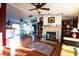 Spacious living area with hardwood floors and fireplace at 2780 Oak St., Conway, SC 29526