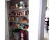 Walk-in pantry with shelving stocked with various food items at 3070 Sutherland Dr., Little River, SC 29566