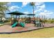 Community playground featuring slides, climbing structures, and seating for parents, perfect for outdoor fun at 3070 Sutherland Dr., Little River, SC 29566