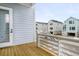 Private deck with white railing offering views of the neighborhood at 1017 Tarpon Pond Rd., North Myrtle Beach, SC 29582