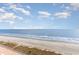 Expansive view of the sandy beach and tranquil ocean, offering a serene escape by the water at 6900 N Ocean Blvd. # 1135, Myrtle Beach, SC 29572