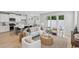 Open-concept living room with modern furniture, bright lighting, and a sliding glass door at 2400 Hillbourne Loop, North Myrtle Beach, SC 29582