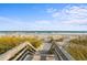 Wooden staircase leads to sandy beach with ocean view at 6804 N Ocean Blvd. # 723, Myrtle Beach, SC 29572