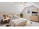Nicely staged bedroom with pitched ceilings, a window, and neutral decor at 765 Ashley Manor Dr., Longs, SC 29568