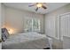 Cozy bedroom with natural light, neutral colors, and ample closet space at 613 Lee Ave., Murrells Inlet, SC 29576