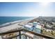 Oceanfront balcony view with beach and coastline visible at 6804 N Ocean Blvd. # 1537, Myrtle Beach, SC 29572