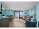 Bright living room with ocean view, sofa, and dining area at 6804 N Ocean Blvd. # 1537, Myrtle Beach, SC 29572
