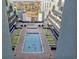 Aerial view of resort pool and deck area with lounge chairs at 6804 N Ocean Blvd. # 1537, Myrtle Beach, SC 29572