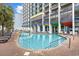 Large resort pool with surrounding lounge chairs at 6804 N Ocean Blvd. # 1537, Myrtle Beach, SC 29572