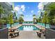 Resort-style pool with plenty of lounge chairs and picnic tables at 6804 N Ocean Blvd. # 1537, Myrtle Beach, SC 29572