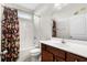Bathroom featuring a bathtub and a wooden cabinet at 1004 Millsite Dr., Conway, SC 29526
