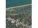 Aerial view of Pawleys Island, showing the proximity to the ocean at 187 Alston Rd., Pawleys Island, SC 29585