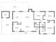 Detailed floor plan showcasing the layout and dimensions of the residence at 412 E Melrose St., Mullins, SC 29574