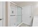 Clean bathroom with shower stall and glass sliding doors at 736 Salerno Circle # D, Myrtle Beach, SC 29579