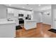 Modern kitchen with island and stainless steel appliances at 736 Salerno Circle # D, Myrtle Beach, SC 29579
