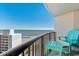 A serene balcony with ocean views and comfortable seating at 2311 S Ocean Blvd. # 1125, Myrtle Beach, SC 29577