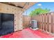 Backyard patio with AC unit and storage shed at 305 21St Ave. S # 108, Myrtle Beach, SC 29577