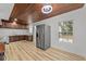 Open kitchen with stainless steel appliances, wood look floors, and ample counter space at 447 Bragdon Ave., Georgetown, SC 29440