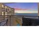 Enjoy ocean views from this condo balcony, featuring seating and overlooking the beach at 4800 S Ocean Blvd. # 1219, North Myrtle Beach, SC 29582