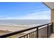 Unwind on the balcony with views of the beautiful beach and sparkling ocean, perfect for relaxation at 4800 S Ocean Blvd. # 1219, North Myrtle Beach, SC 29582