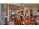 Formal dining room with hardwood floors and chandelier at 487 Trestle Way, Conway, SC 29526