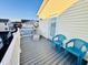 Outdoor deck with chairs, perfect for relaxing and enjoying the surrounding neighborhood at 6001 - 1045 S Kings Hwy., Myrtle Beach, SC 29575