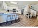 Modern kitchen with granite countertops, stainless steel appliances, and a convenient breakfast bar at 6001 - 1045 S Kings Hwy., Myrtle Beach, SC 29575
