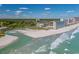 Stunning aerial view of the beach, oceanfront condos, and coastline showcasing beautiful ocean view at 9400 Shore Dr. # 312, Myrtle Beach, SC 29572