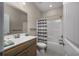 Clean bathroom, shower/tub combo, and vanity at 2548 Brescia St., Myrtle Beach, SC 29579