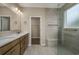 Bathroom with double vanity, large shower, and modern finishes at 2548 Brescia St., Myrtle Beach, SC 29579