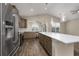 Modern kitchen with stainless steel appliances and a large island at 2548 Brescia St., Myrtle Beach, SC 29579