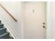 Simple stairwell with wooden handrail leading to unit at 1204 Erin Way # 1204-F, Myrtle Beach, SC 29577