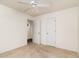 Bright bedroom with ceiling fan and double closets at 1228 Lanterns Rest Rd., Myrtle Beach, SC 29579