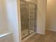 Bathroom with a modern glass-enclosed shower and bench seating at 301 Palmetto Sand Loop, Conway, SC 29527