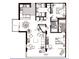 Floor plan of a home featuring multiple bedrooms, kitchen, dining, and balconies at 4719 S Ocean Blvd. # 609, North Myrtle Beach, SC 29582