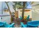Spacious backyard with patio furniture and grill at 6001 - D07 S Kings Hwy., Myrtle Beach, SC 29575
