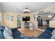 Open concept living room with comfortable seating and view of the kitchen at 6001 - D07 S Kings Hwy., Myrtle Beach, SC 29575