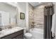 Bathroom featuring granite countertops and a tiled shower with a tub at 6550 Anterselva Dr., Myrtle Beach, SC 29572