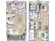 Detailed floor plan showcasing the layout of the 2nd and 3rd levels, featuring bedrooms, baths, and living spaces at 2302 Seaseeker Ln., Myrtle Beach, SC 29577