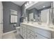 Double vanity bathroom with a walk-in shower at 301 Climbing Vine Ct., Conway, SC 29526