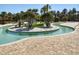 Lazy river with lush landscaping, palm trees, and lounge chairs at 4463 Livorn Loop # 4463, Myrtle Beach, SC 29579