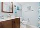 Clean bathroom with vanity, toilet, and beach decor at 5905 South Kings Hwy. # 6111, Myrtle Beach, SC 29575