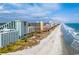 Aerial view of oceanfront property with beach access and resort amenities at 6804 N Ocean Blvd. # 1009, Myrtle Beach, SC 29572