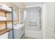 Clean bathroom with a tub, shower, and updated vanity at 6804 N Ocean Blvd. # 1009, Myrtle Beach, SC 29572