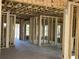 Open-concept floor plan with stud framing, showcasing the layout of a modern, spacious interior at 1020 Clamour Ct., Conway, SC 29526