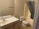 Bathroom with a shower/tub, toilet, and vanity at 2013 Silvercrest Dr. # 30-A, Myrtle Beach, SC 29579