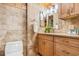 Clean bathroom with walk-in shower and updated vanity at 205 74Th Ave. N # 1601, Myrtle Beach, SC 29572