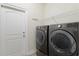 Laundry room with LG washer and dryer, and ample shelving at 363 Long Meadow Dr., Loris, SC 29569